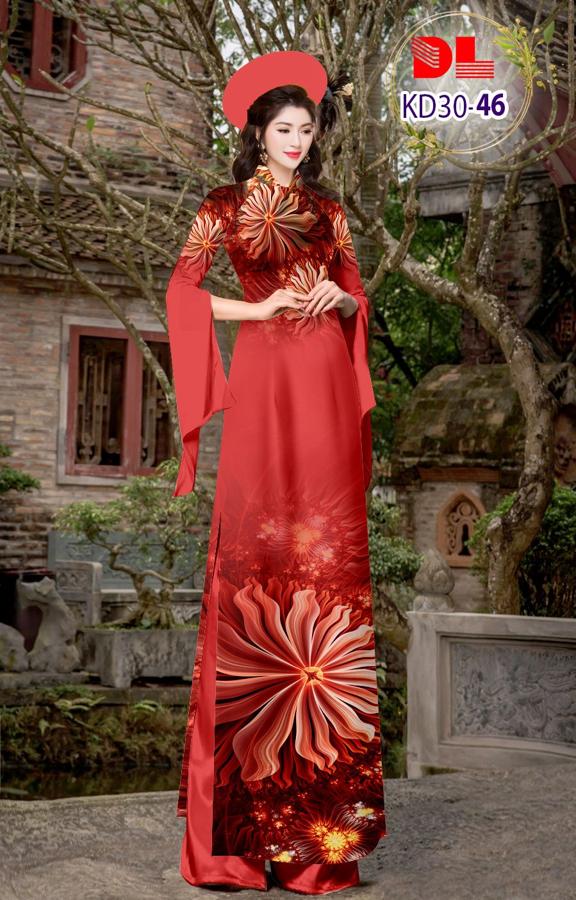 Vải Áo Dài Hoa In 3D AD KD30 12